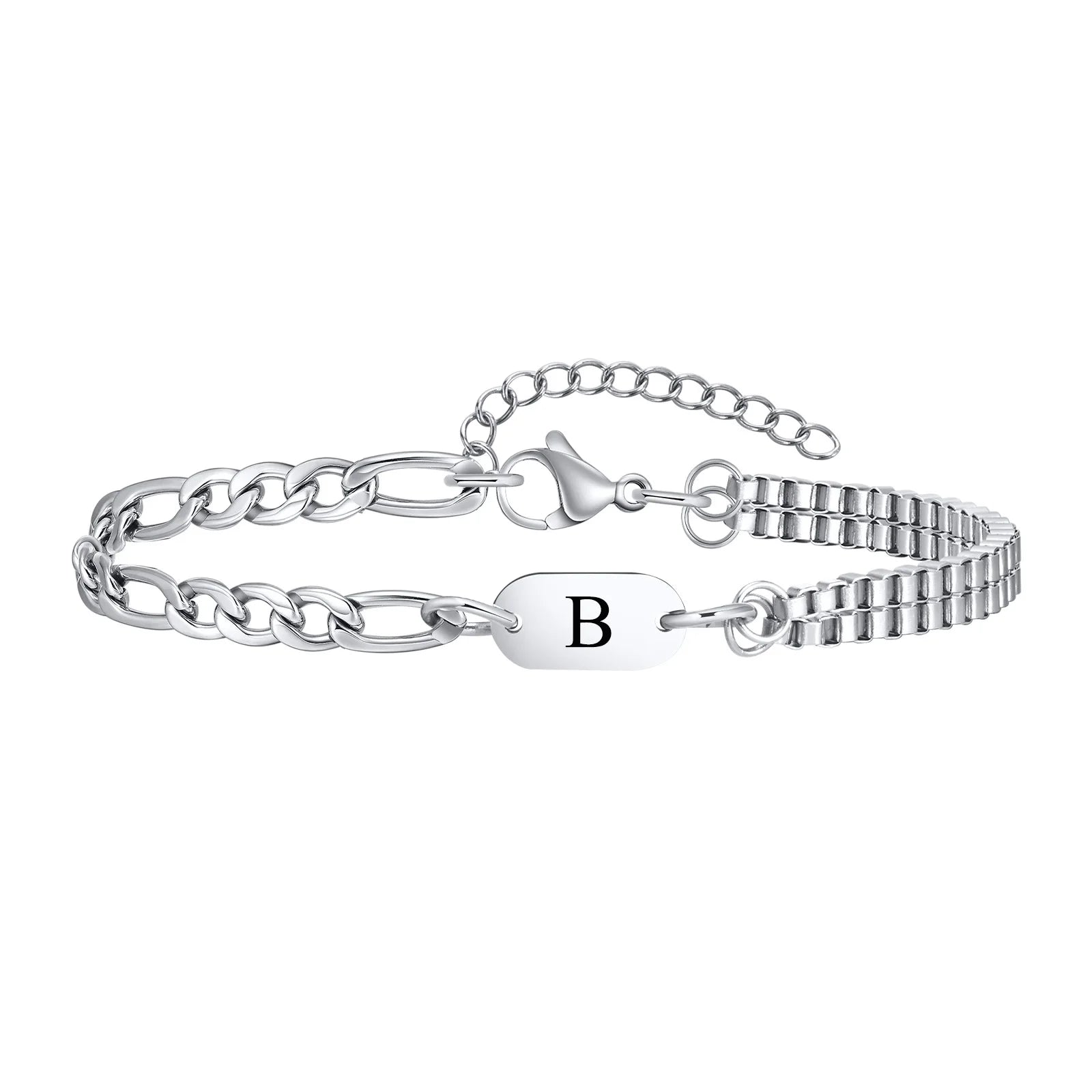 Armband für Herren mit Anfangsbuchstaben b