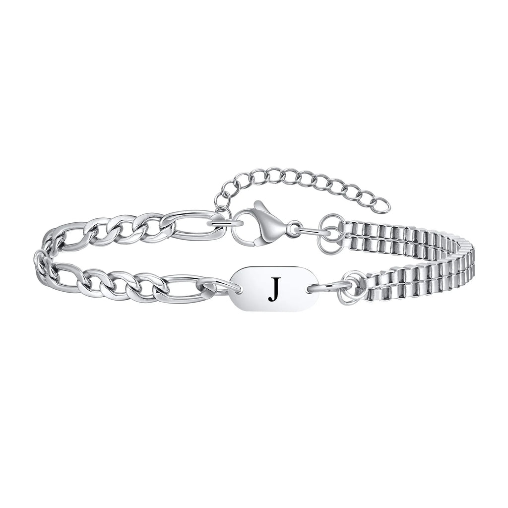 Armband für Herren mit Anfangsbuchstaben j