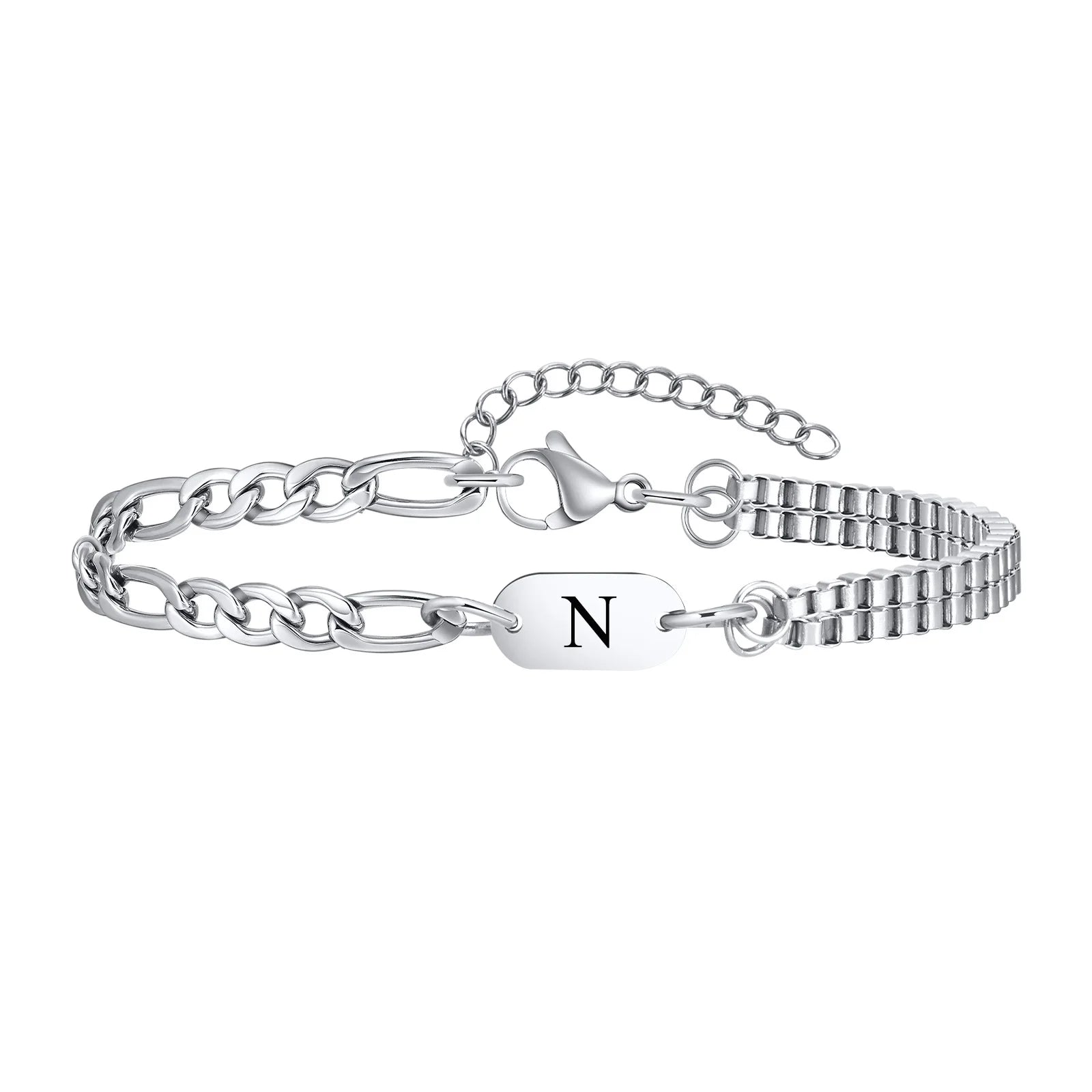 Armband für Herren mit Anfangsbuchstaben n