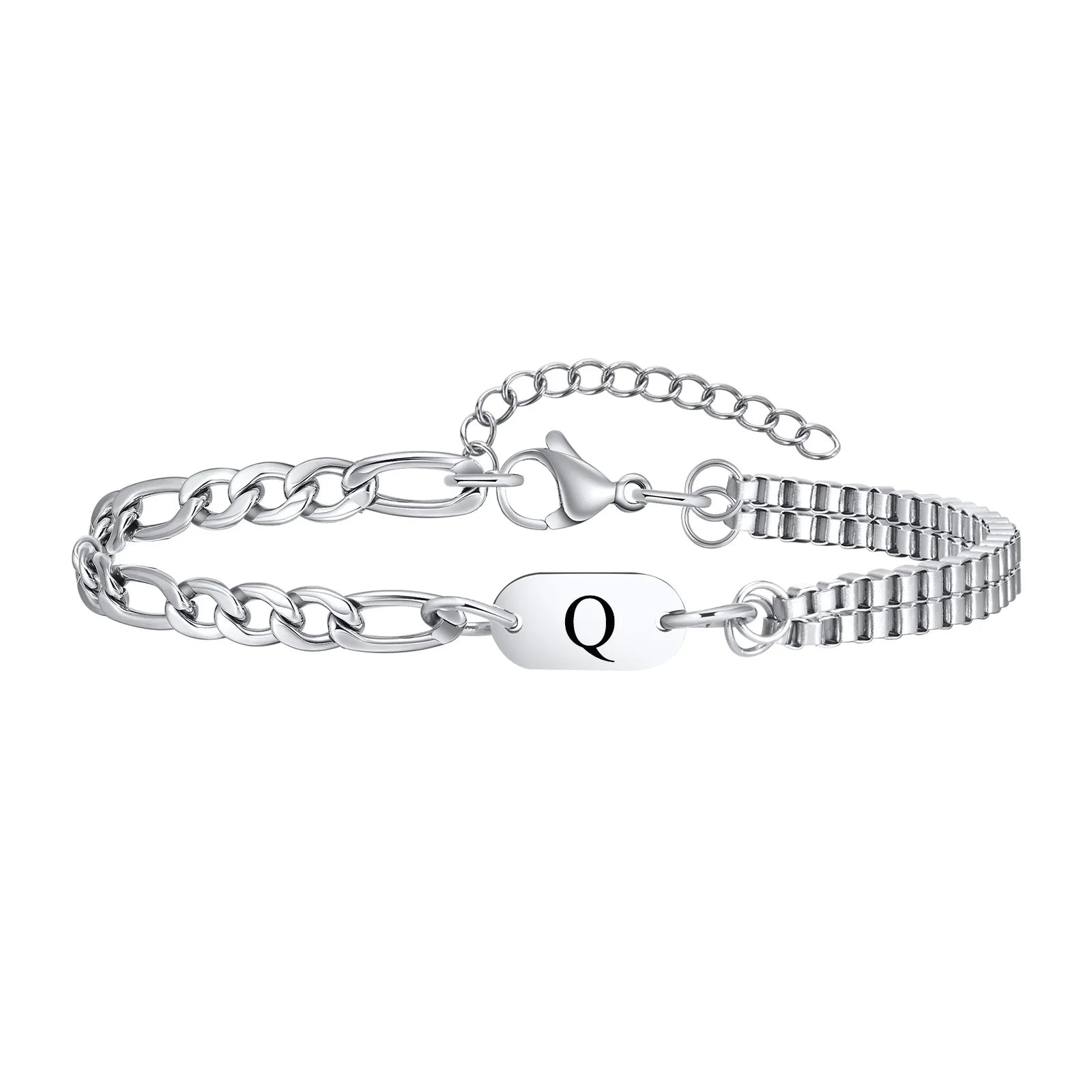 Armband für Herren mit Anfangsbuchstaben q