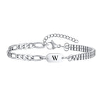 Armband für Herren mit Anfangsbuchstaben w