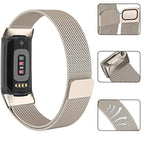 Armband für Fitbit Charge 3 Charge 4 Charge 5 Uhr Silber