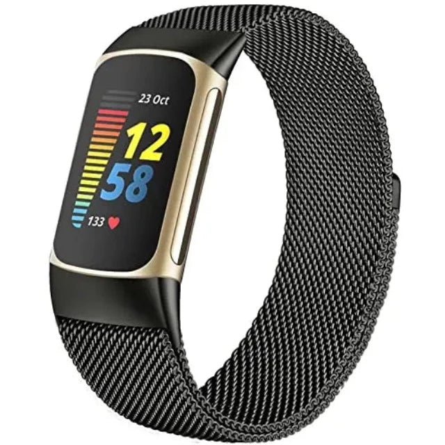 Armband für Fitbit Charge 3 Charge 4 Charge 5 Uhr Schwarz