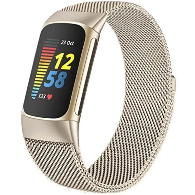 Armband für Fitbit Charge 3 Charge 4 Charge 5 Uhr Gold 