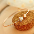 Retro-Armband mit Herz und Kristall 