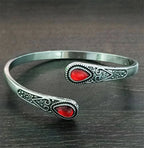 Retro Gourmette Tropfen Wasser Armband rot
