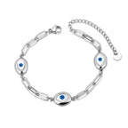 Retro-Armband gegen den bösen Blick Silber