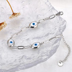 Retro-Armband gegen den bösen Blick Silber