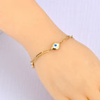 Retro-Armband gegen den bösen Blick Gold