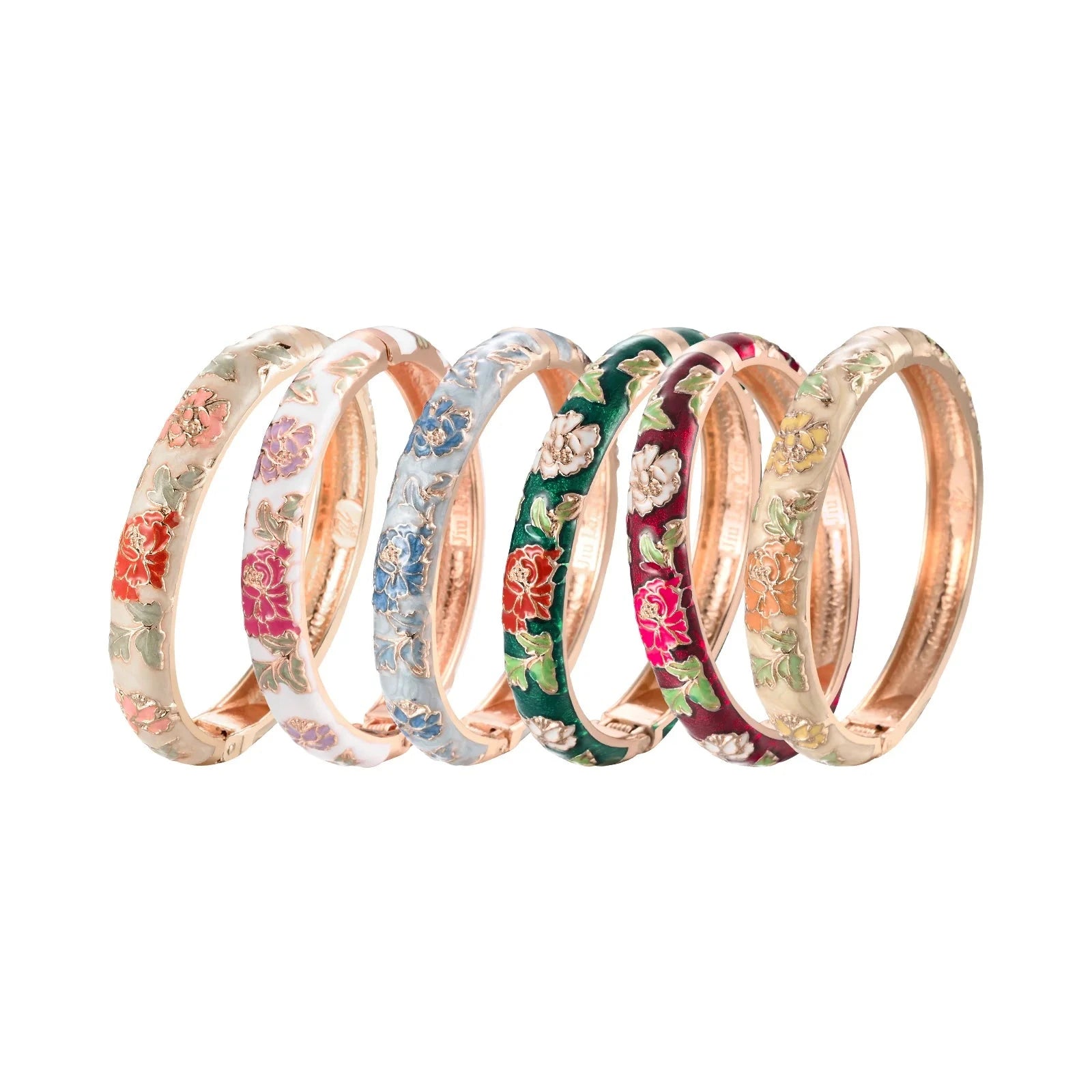 Romantisches Armband Gourmette Blumen grün
