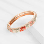 Romantisches Armband Gourmette Blumen orange