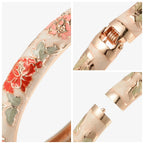 Romantisches Armband Gourmette Blumen orange