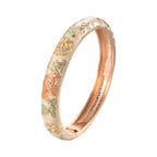 Romantisches Armband Gourmette Blumen beige