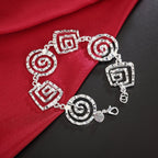 Silbernes Spiralarmband für Damen