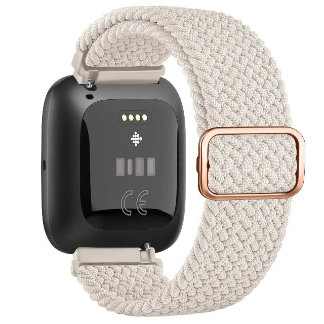 Super elastisches Armband Fitbit Versa 1 Versa 2 Versa Lite Uhr cremeweiß