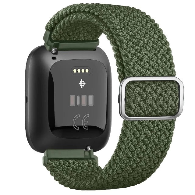 Super elastisches Armband Fitbit Versa 1 Versa 2 Versa Lite Uhr olivgrün