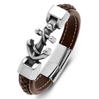 Gedrehtes braunes Ankerarmband