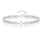 Gedrehtes Armband mit Initiale o