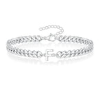 Gedrehtes Armband mit Initiale f