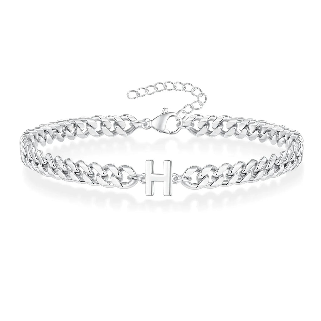 Gedrehtes Armband mit Initiale h