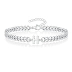 Gedrehtes Armband mit Initiale h