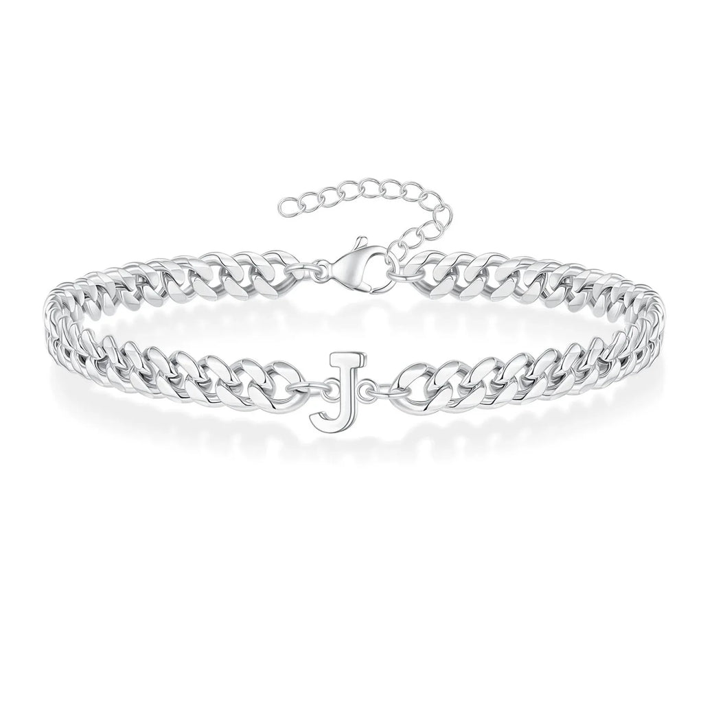 Gedrehtes Armband mit Initiale j