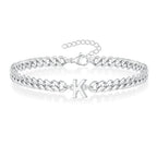 Gedrehtes Armband mit Initiale k