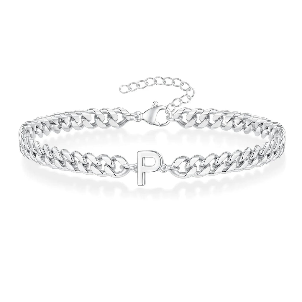 Gedrehtes Armband mit Initiale p