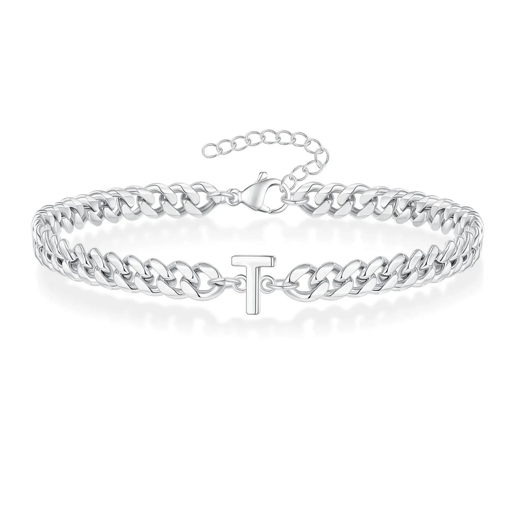 Gedrehtes Armband mit Initiale t