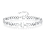 Gedrehtes Armband mit Initiale u