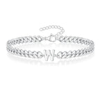 Gedrehtes Armband mit Initiale w