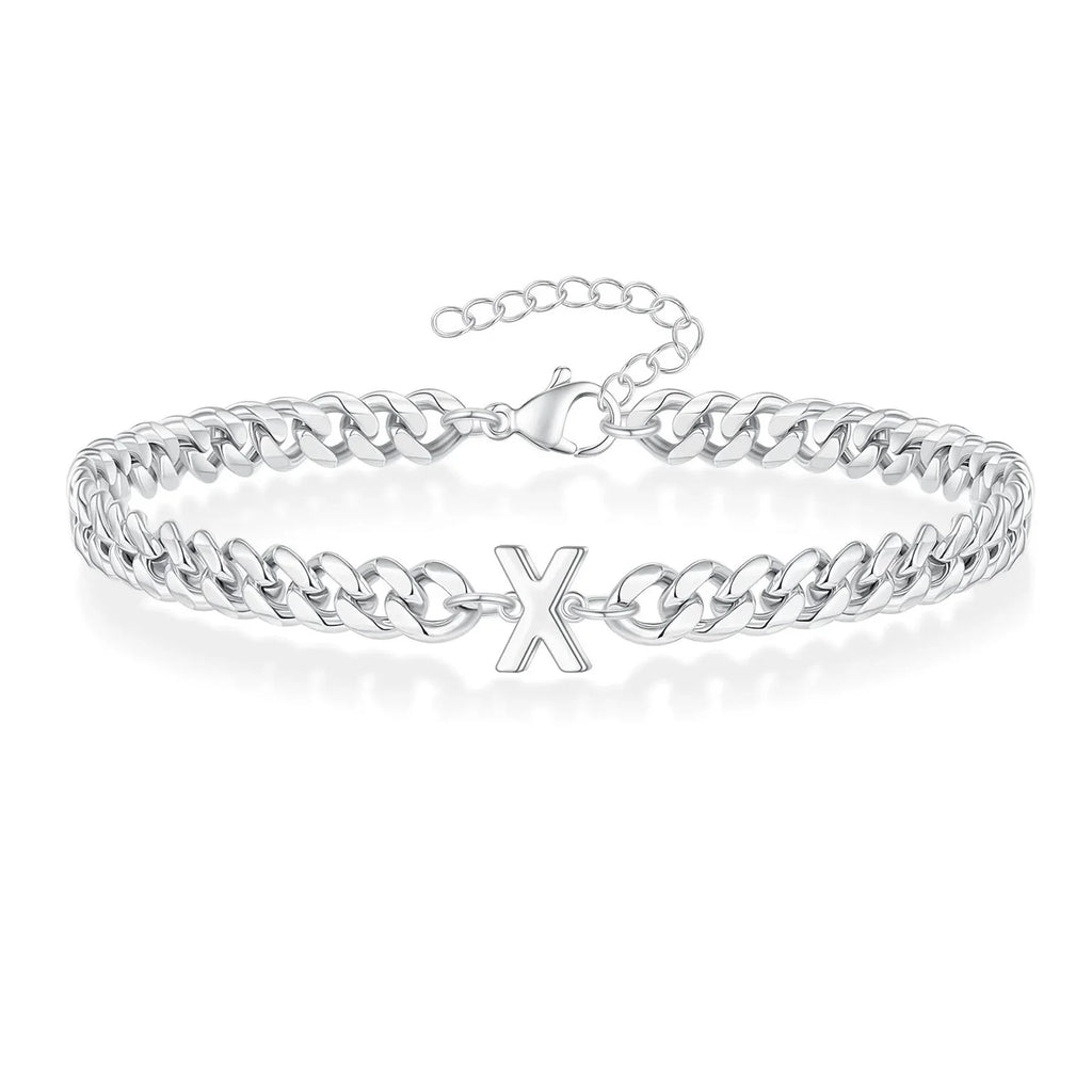 Gedrehtes Armband mit Initiale x
