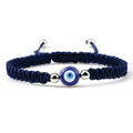 Geflochtenes Armband gegen den bösen Blick Blau Blau und Silber
