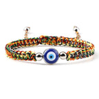 Geflochtenes Armband gegen den bösen Blick Blau Mehrfarbig und Silber