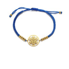Buntes Damenarmband Metatrons Würfel blau