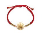Buntes Damenarmband Metatrons Würfel rot