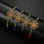 Buntes Damenarmband Metatrons Würfel rot