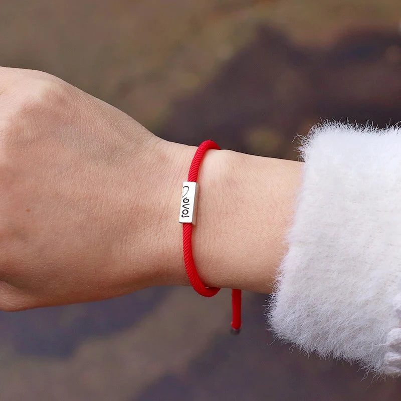 Geflochtene Gourmet-Armbänder für Paare "Love" 
