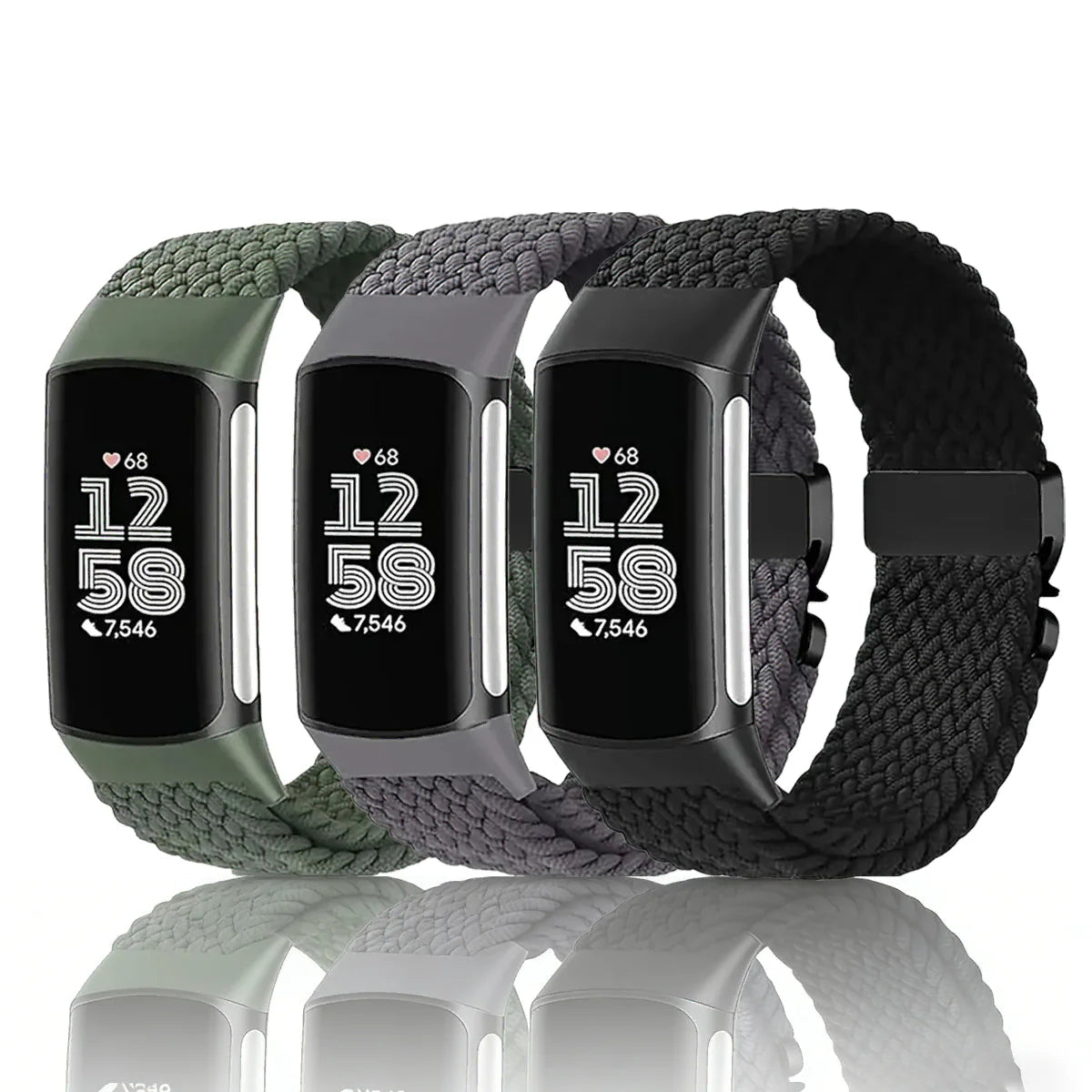 Geflochtenes Armband für Fitbit Charge 5, Charge 6 Uhr