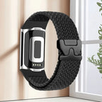 Geflochtenes Armband für Fitbit Charge 5, Charge 6 Uhr schwarz