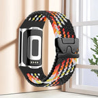 Geflochtenes Armband für Fitbit Charge 5, Charge 6 Uhr schwarz mehrfarbig