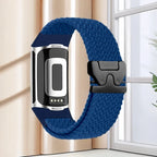 Geflochtenes Armband für Fitbit Charge 5, Charge 6 Uhr blau