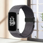 Geflochtenes Armband für Fitbit Charge 5, Charge 6 Uhr schwarz