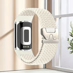 Geflochtenes Armband für Fitbit Charge 5, Charge 6 Uhr weiß