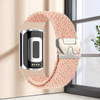 Geflochtenes Armband für Fitbit Charge 5, Charge 6 Uhr rosa