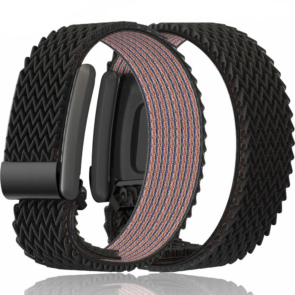 Nylonarmband für Google Fitbit Air Uhr in Schwarz