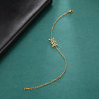 Armband Dreifacher Mond Hexerei Wicca Gliederkette Gold