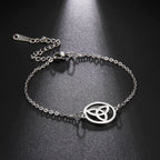 Armband Triquetra Knoten der keltischen Dreifaltigkeit Silber