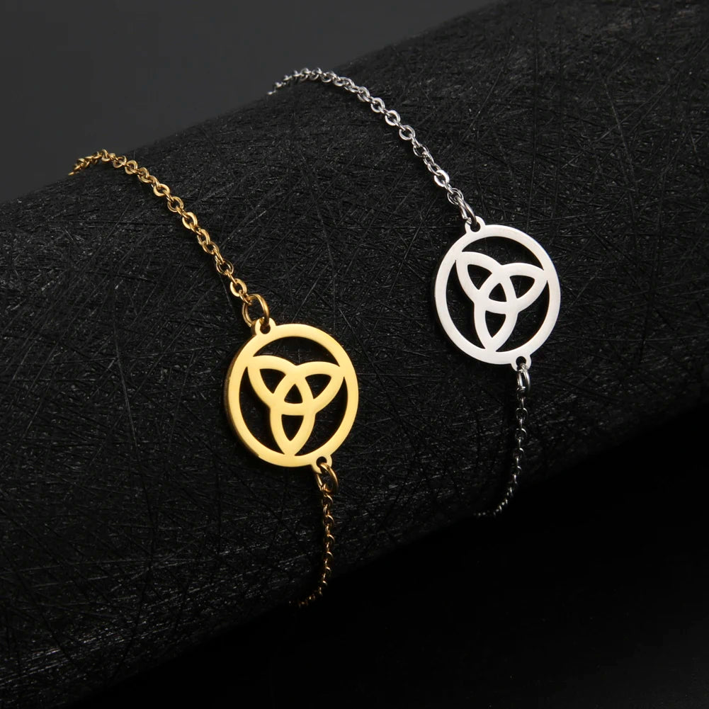 Armband Triquetra Knoten der keltischen Dreifaltigkeit Silber