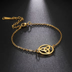 Armband Triquetra Knoten der keltischen Dreifaltigkeit Gold